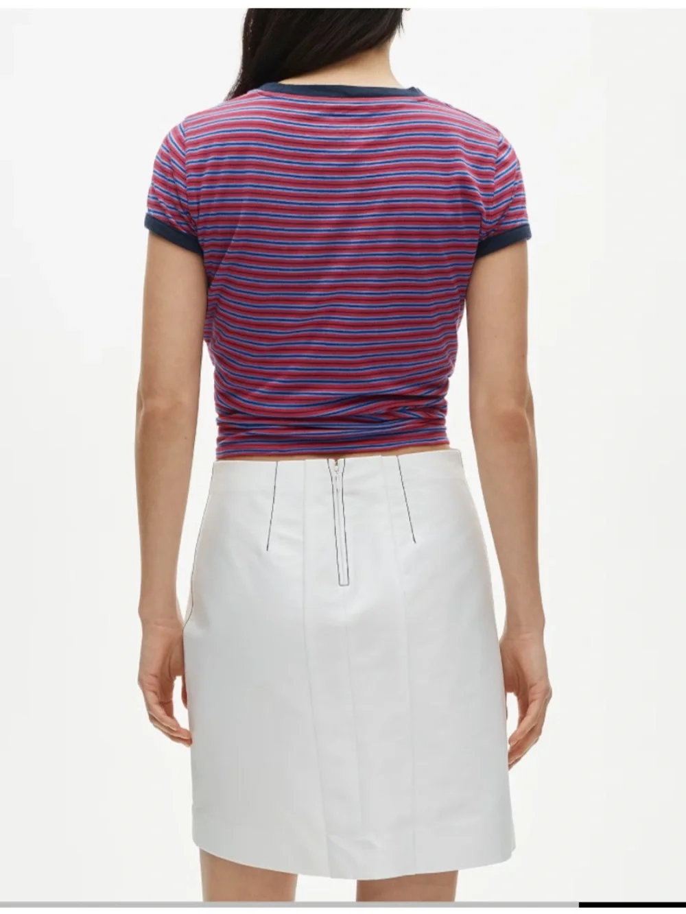 NWT J Crew Fairfax skirt in contrast-stitch double cotton poplin